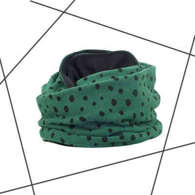 bufanda circular topos verdes